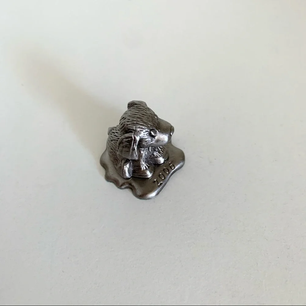Vintage Girl Scout puppy solid metal statuette